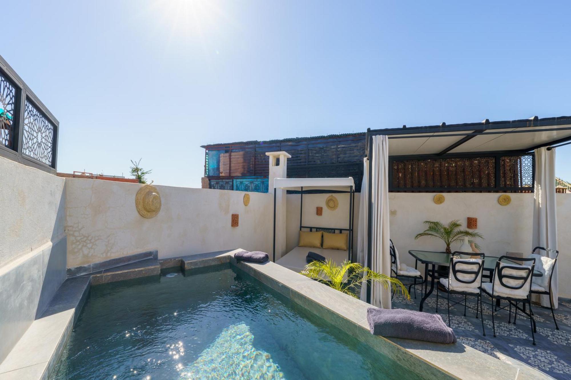 Riad 4 Chambres - Piscine & Petit Dejeuner Gratuit - Wifi Fibre Optique Marrakesh Eksteriør bilde
